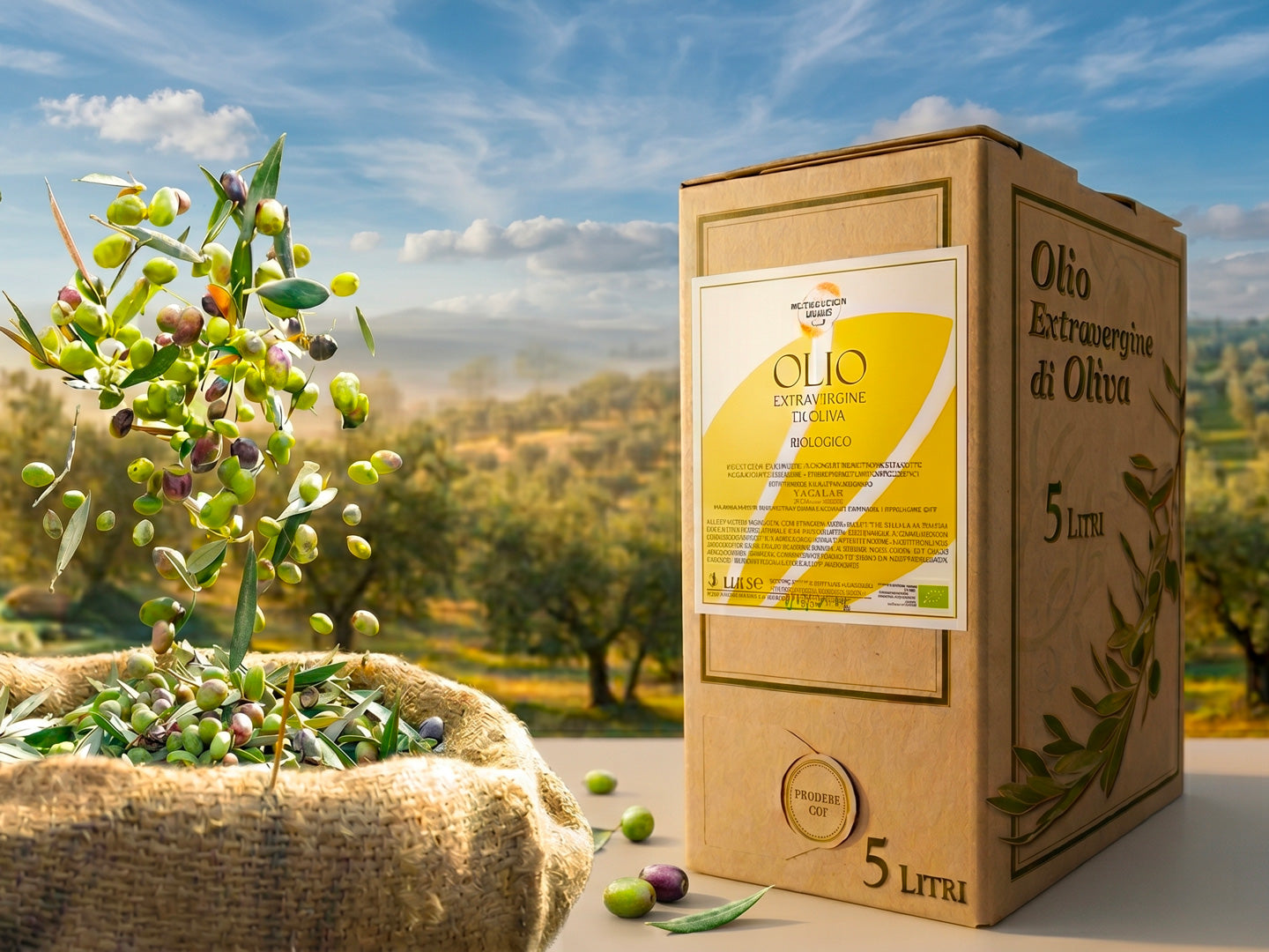Olio Extra Vergine d'Oliva Biologico - Famiglia Bertoli