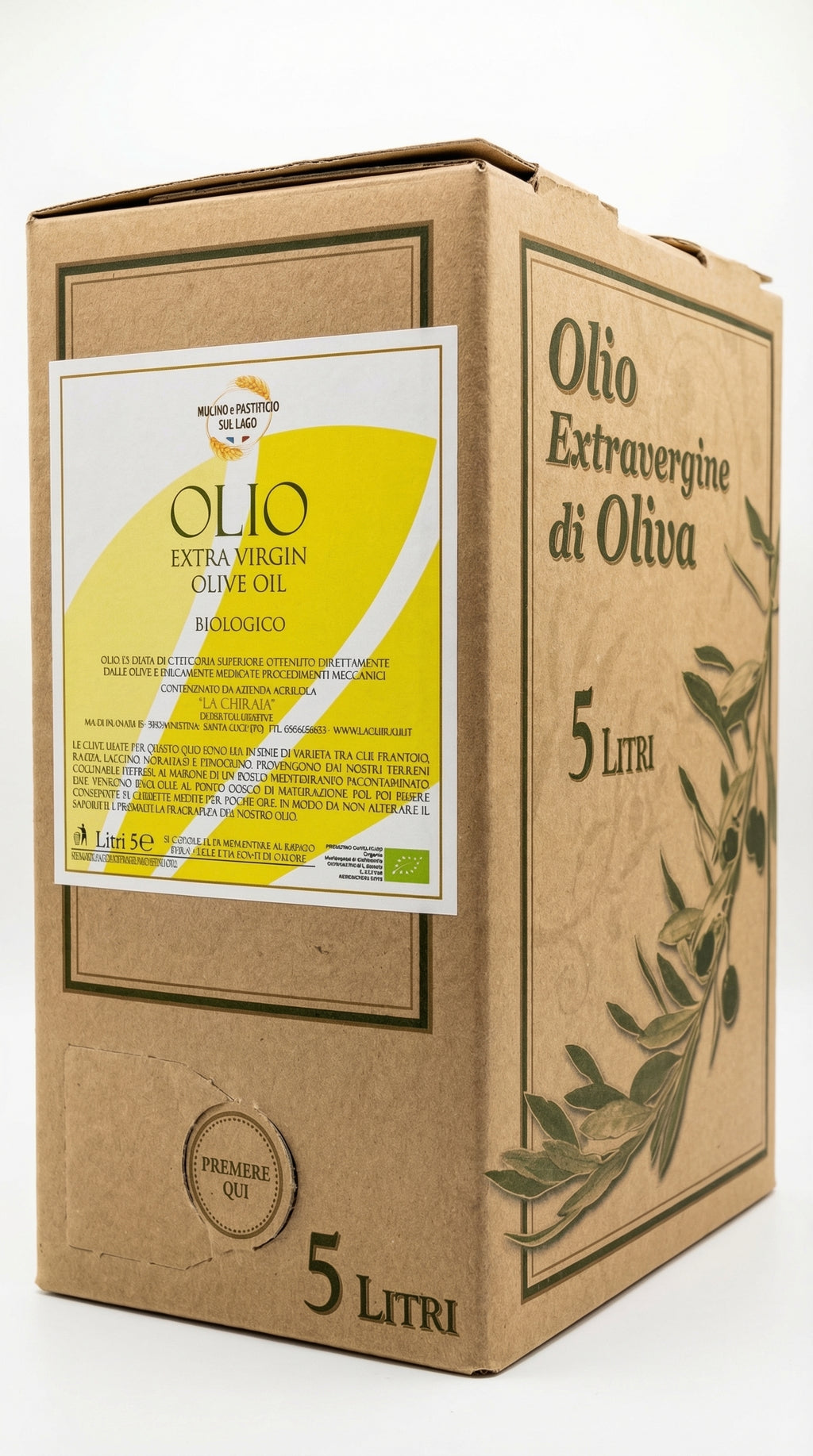 Olio Extra Vergine di Oliva Biologico - 5 litri