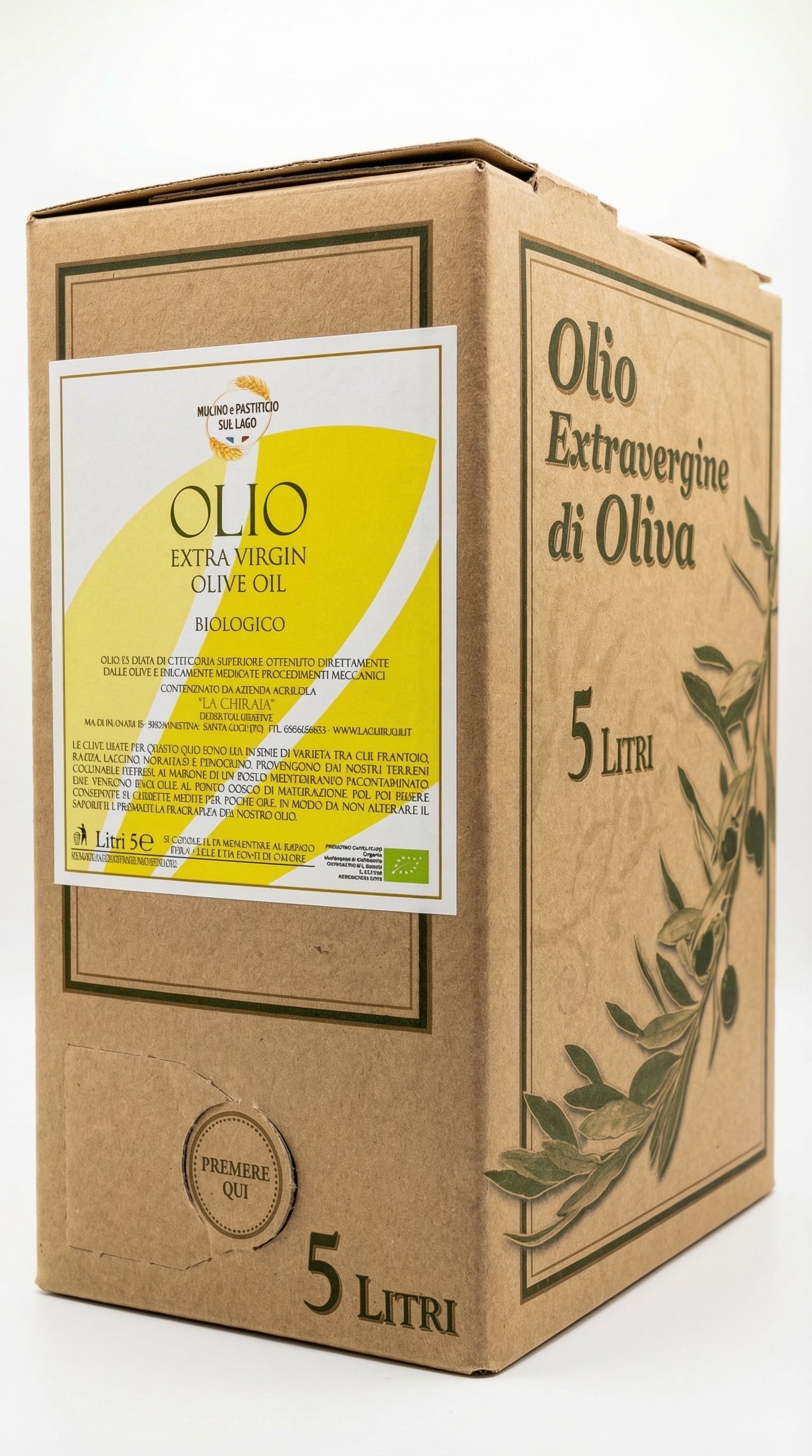 Olio Extra Vergine di Oliva Biologico - 5 litri